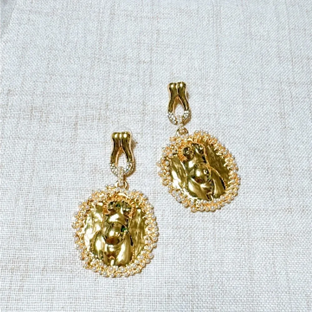 Sculpture earrings  #1239